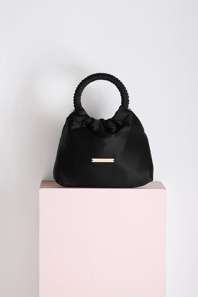 Bolso Mini-Prado · Satén Negro