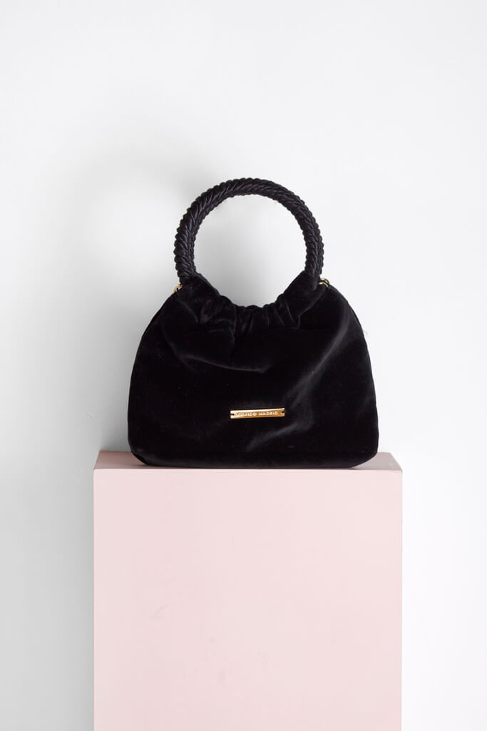 Bolso Mini-Prado · Terciopelo Negro