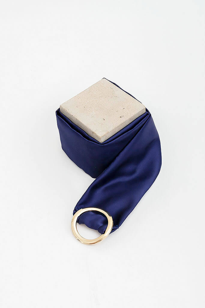 Cinturón de Raso · Azul Marino