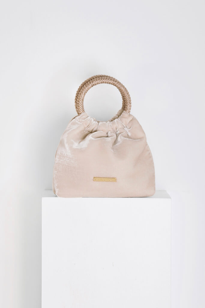 Bolso Mini-Prado · Terciopelo Nude