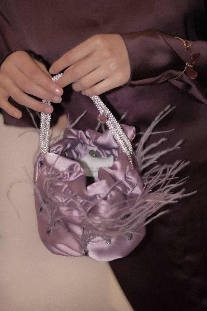 Bolso Gala · Plumas Malva
