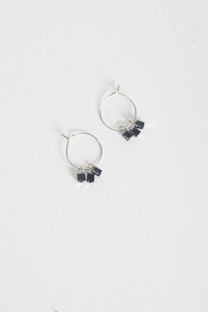 Pendientes Cubos · Aro Plata