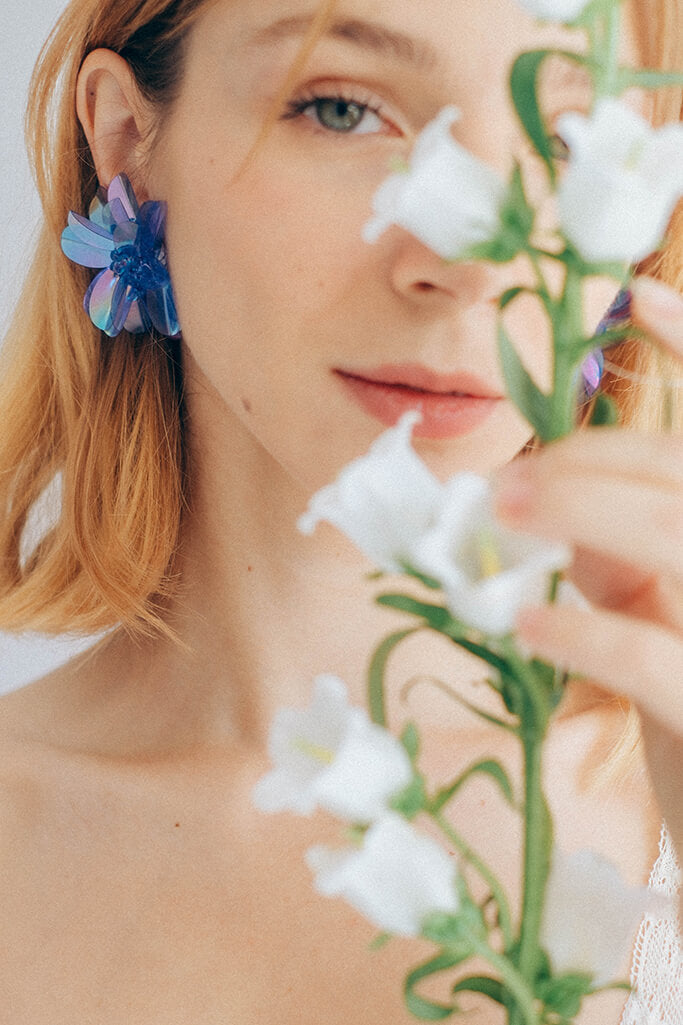 Pendientes Caribe · Lila Transparente