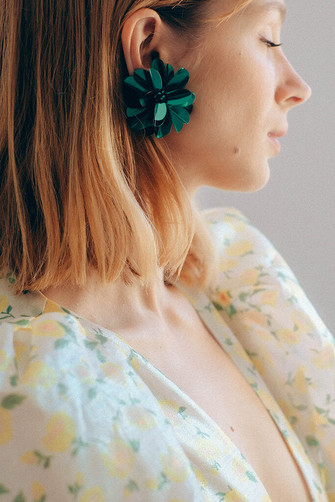 Pendientes Caribe · Verde Esmeralda