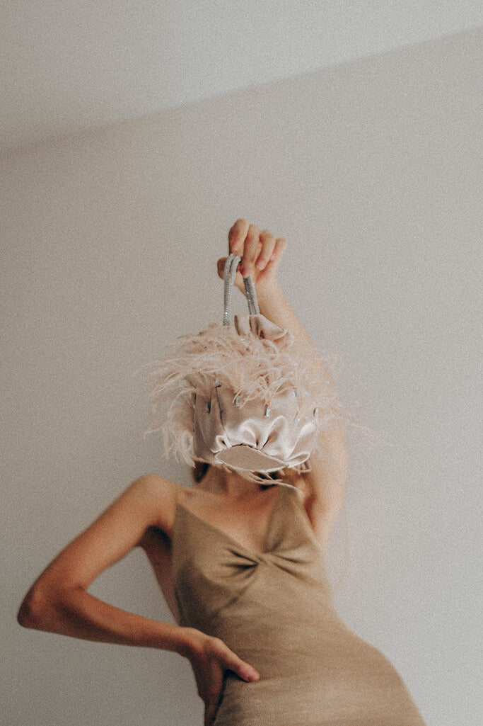 Bolso Gala · Plumas Nude