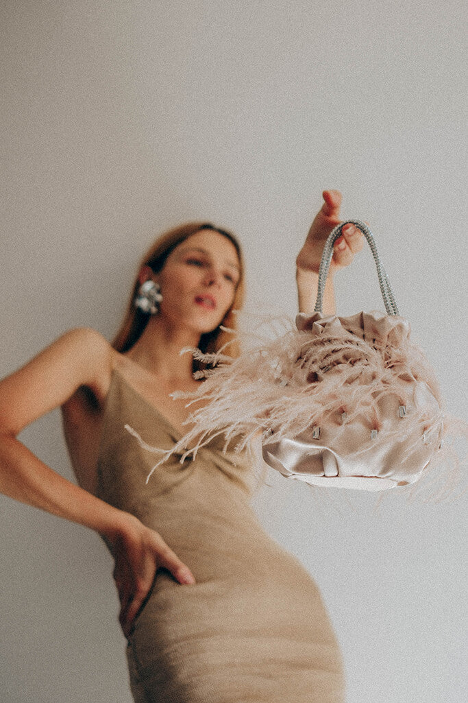 Bolso Gala · Plumas Nude