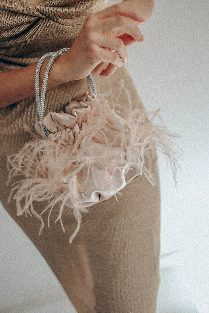 Bolso Gala · Plumas Nude