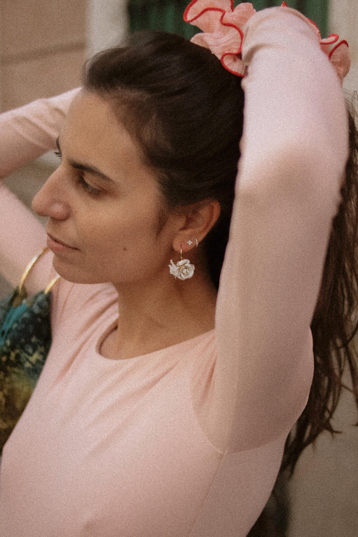Pendientes Lili · Flores Blancas