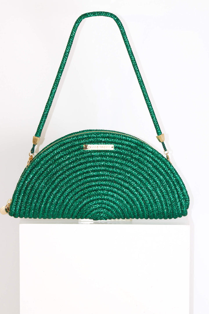 Cartera Carmen · Verde metalizado