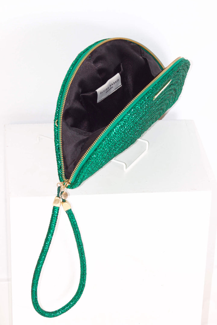 Cartera Carmen · Verde metalizado