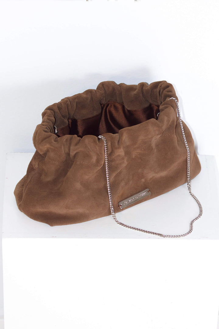 Cartera de piel · serraje color Tabaco