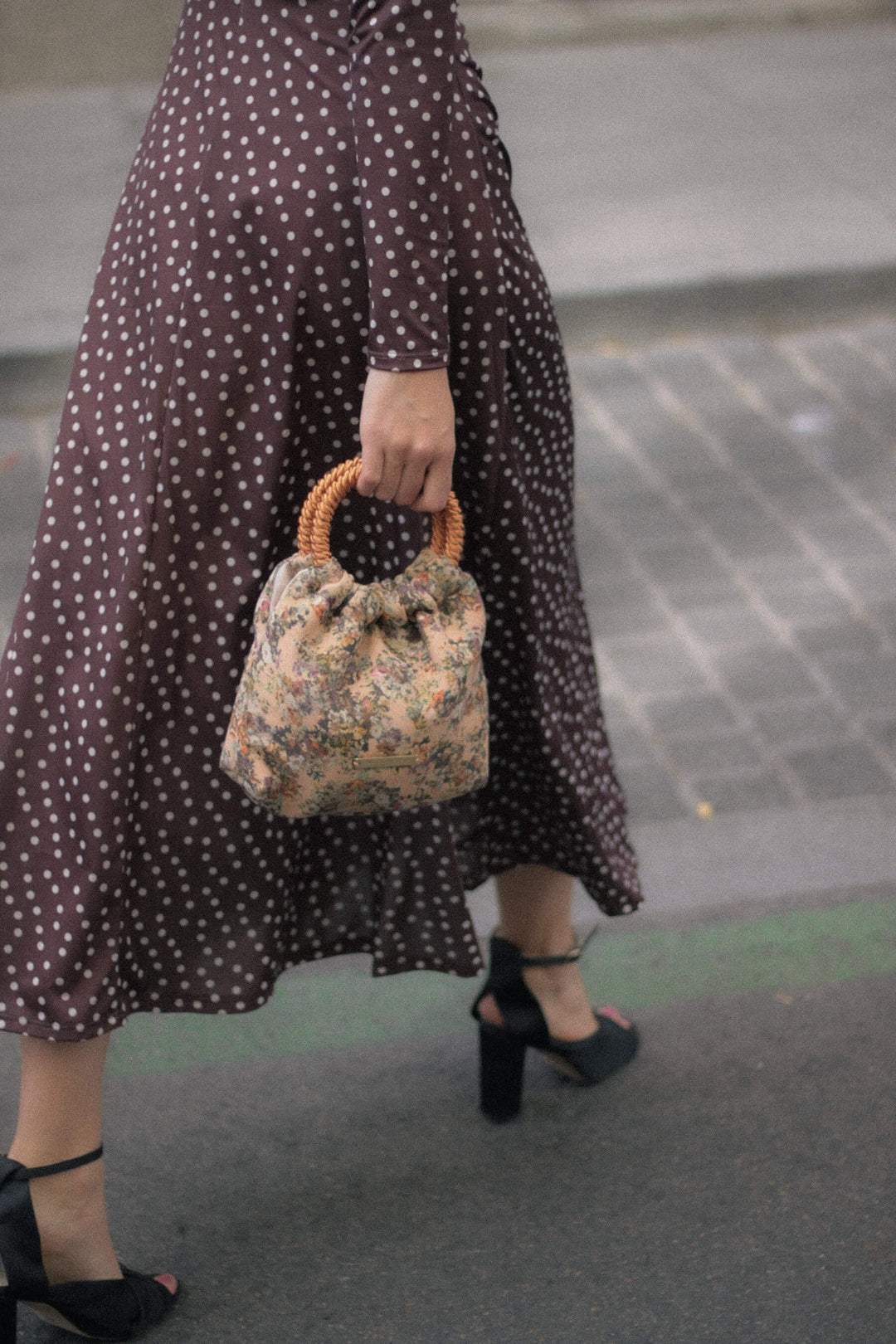 Mini-Prado · Bolso flores melocotón