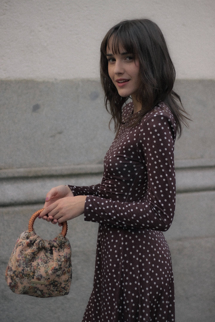 Mini-Prado · Bolso flores melocotón