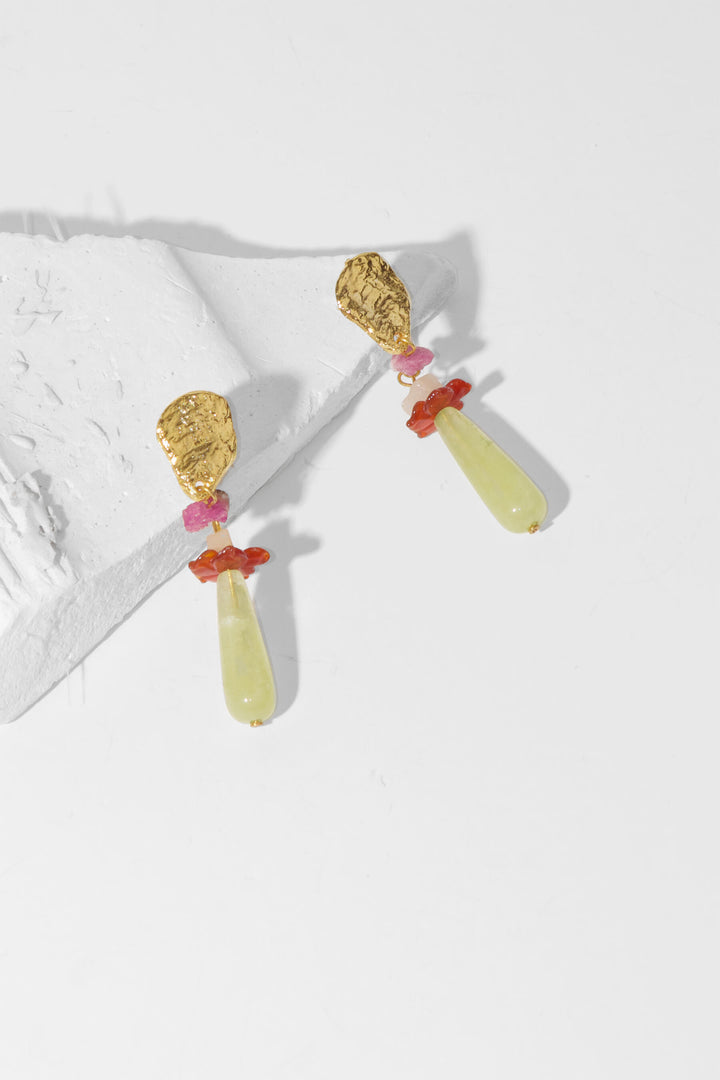 Pendientes Lima · Turmalina, Ágata y Cuarzo