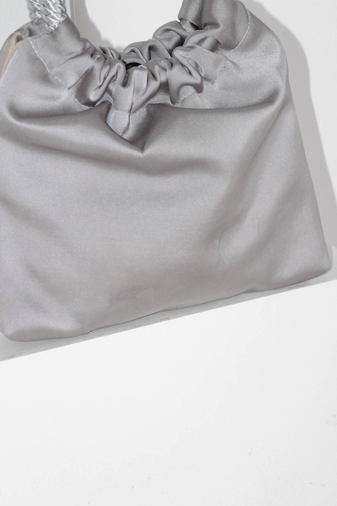 Bolso Mini-Prado · Satén Gris