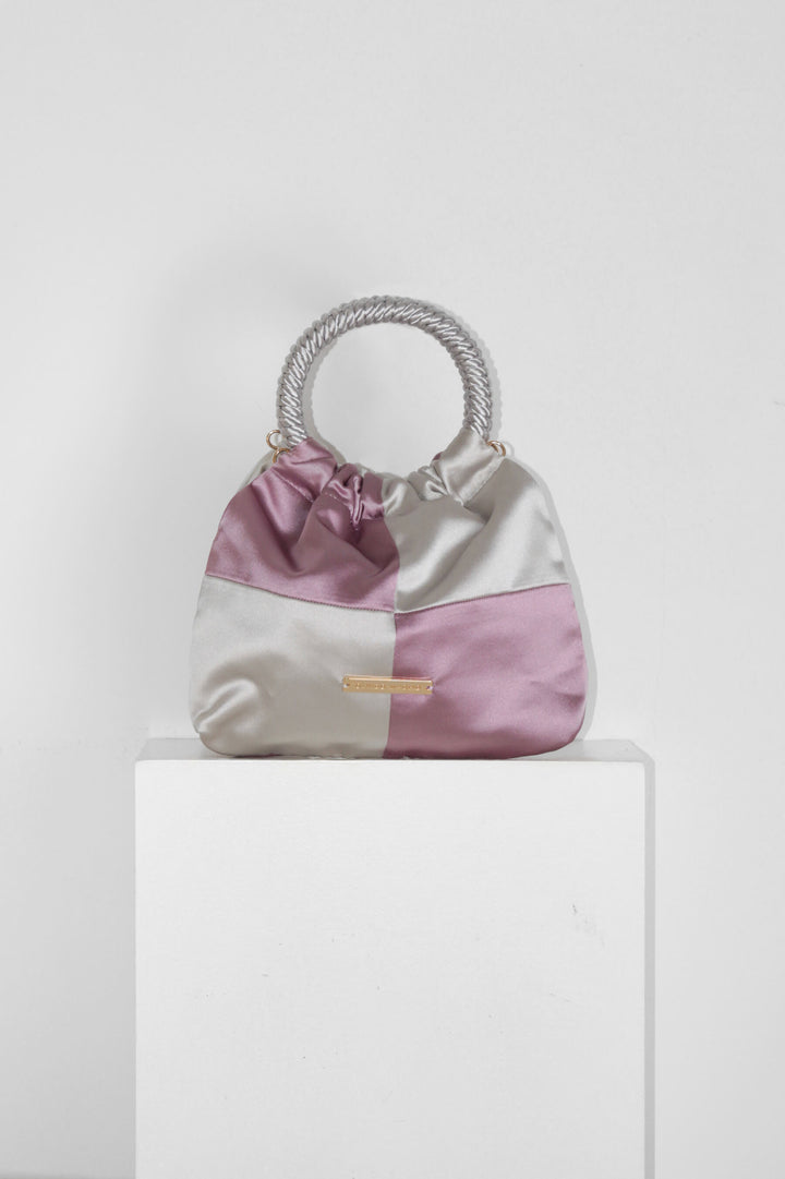 Mini-Prado Patchwork · Malva y gris