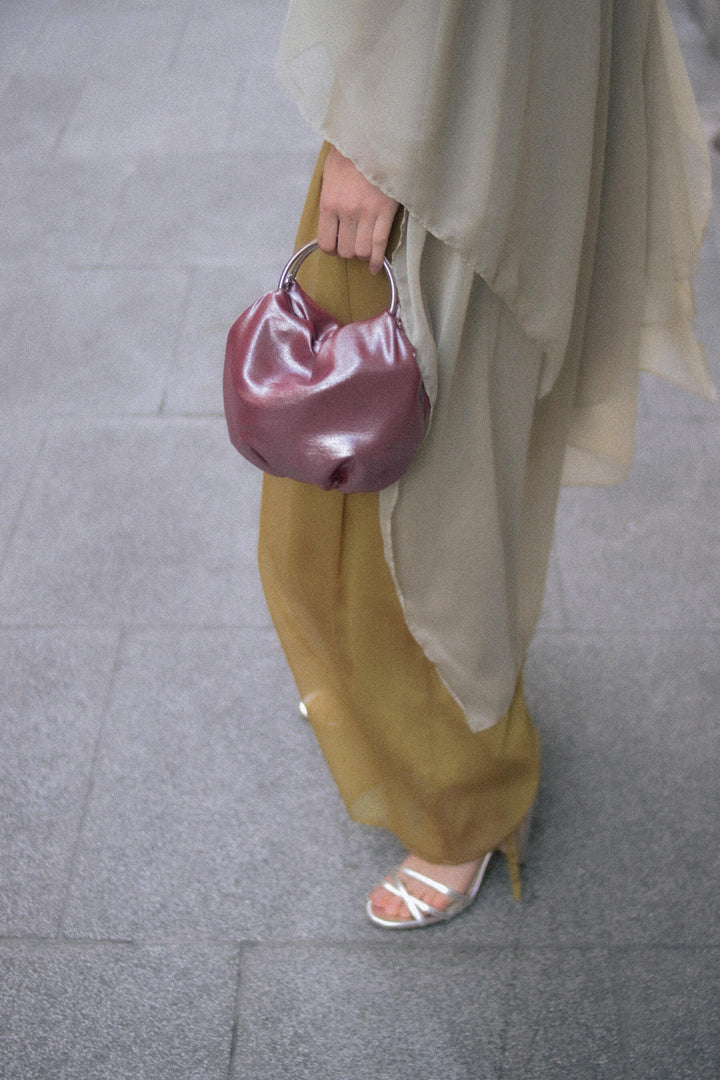 Bolso Sofía · Granate metalizado