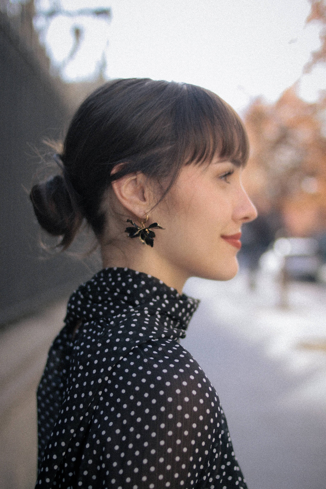 Pendientes Fiorela XL · Esmalte Negro