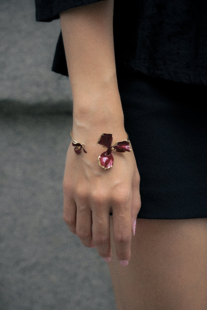 Pulsera Fiorela · Esmalte Granate