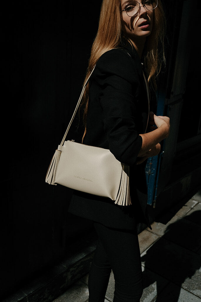 Bolso de piel Esther · Nude