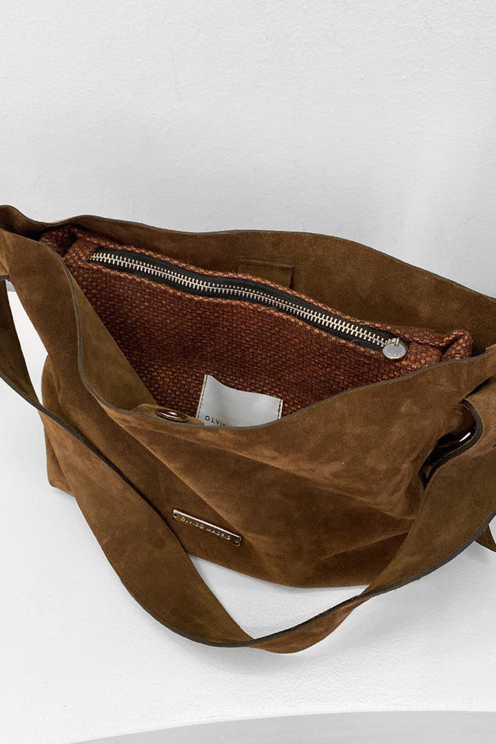 Bolso Boho · Serraje tabaco