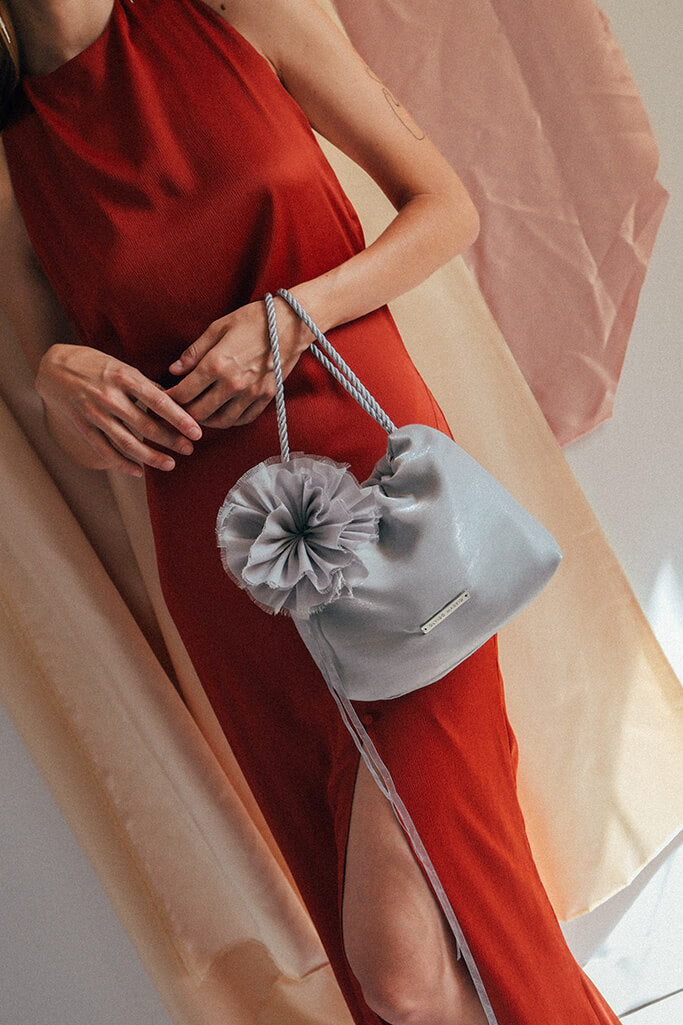 Bolso Josefina Flor · Gris Perla