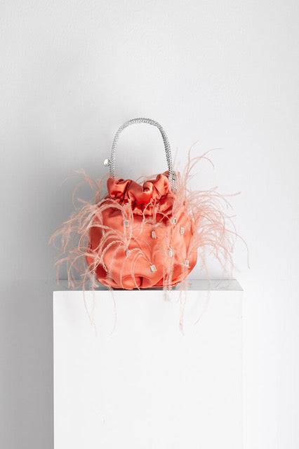 Bolso Gala · Plumas Coral