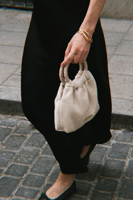 Bolso Mini-Prado · Terciopelo Nude