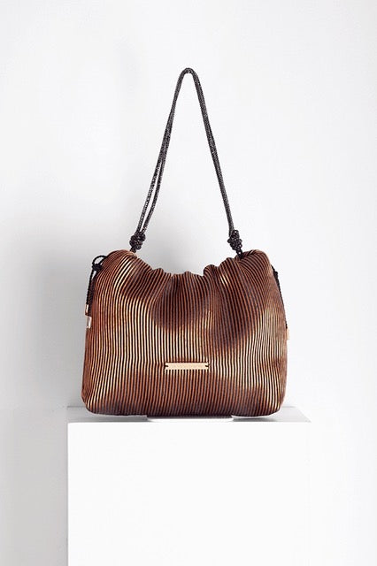 Bolso Josefina Strass · Rayas Cobre