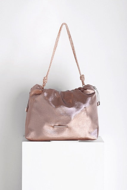 Bolso Josefina Strass · Rosa Champagne