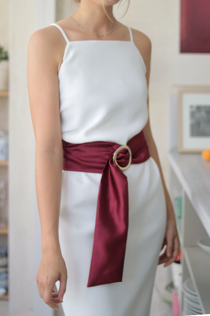 Cinturón de Raso · Granate