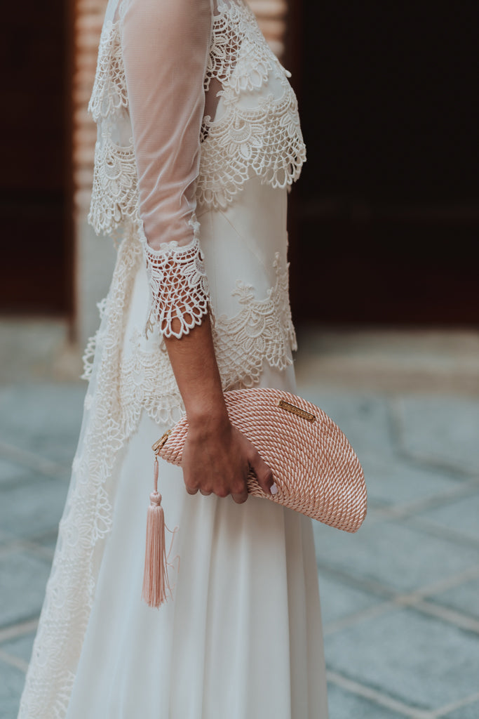 Bolso de fiesta Carmen · Rosa salmón