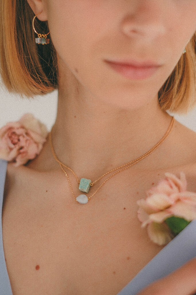 Collar Aqua · Amazonita