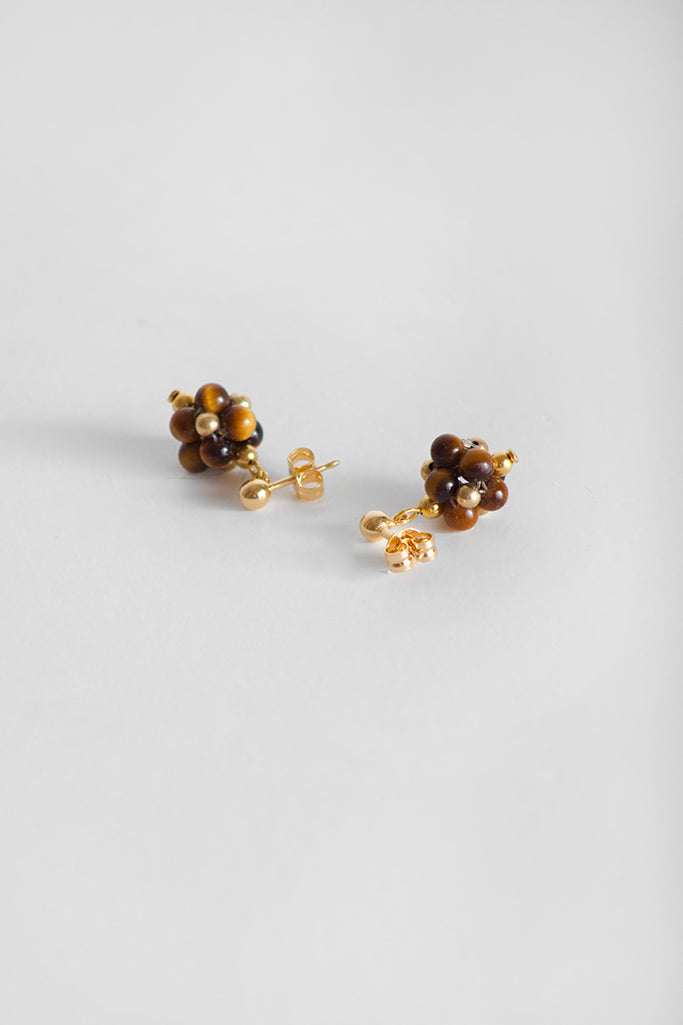 Pendientes Brown · Ojo de Tigre