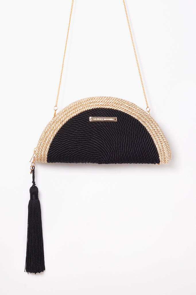 Bolso de fiesta Carmen *BICOLOR* · negro & dorado