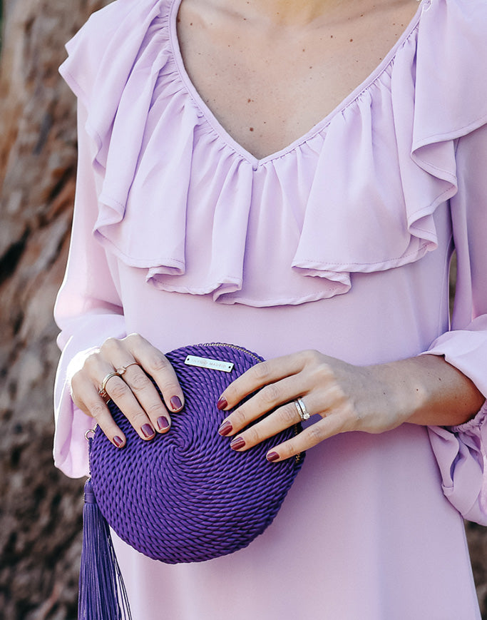 Cartera Olivia · Morado nazareno