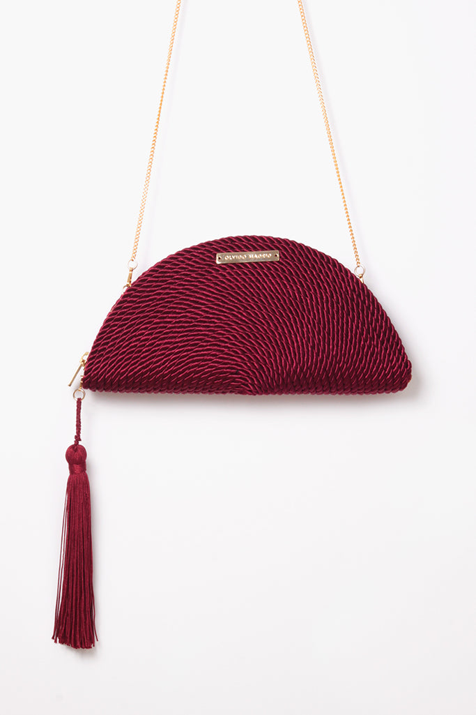 Bolso de fiesta Carmen · Granate