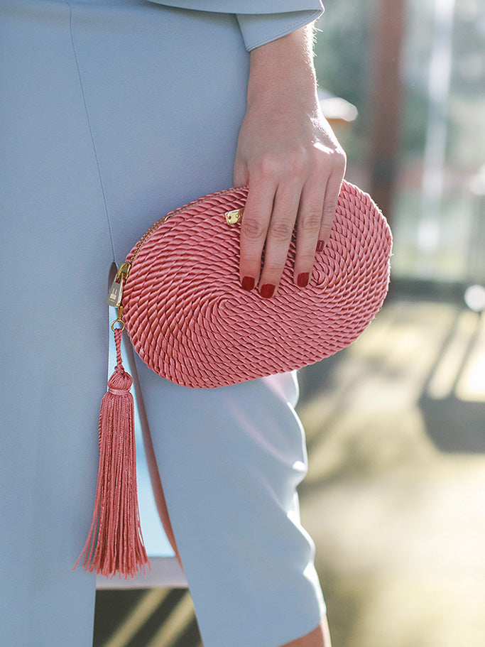 Bolso de fiesta Antonia · Rosa pastel